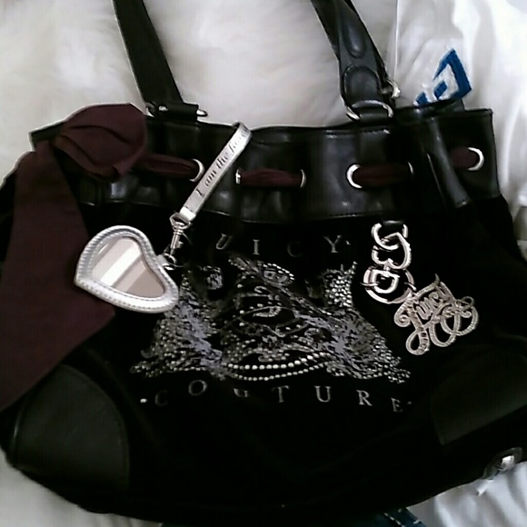 Juicy Couture Handbags - Juicy Couture bag. Velour, fairest, mirror glitter
